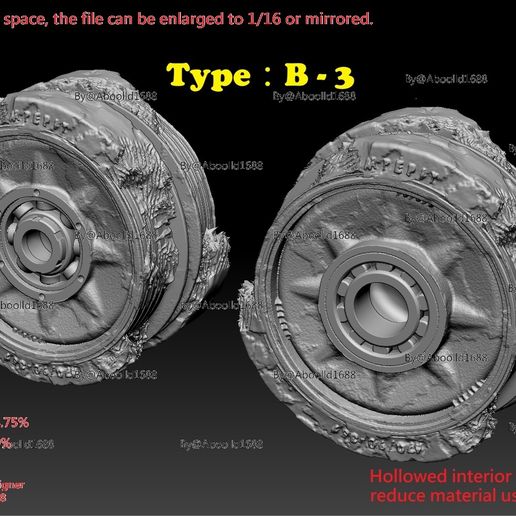 Panzer IV Wheel Broken version for B-3 type.(STL-35-16)
