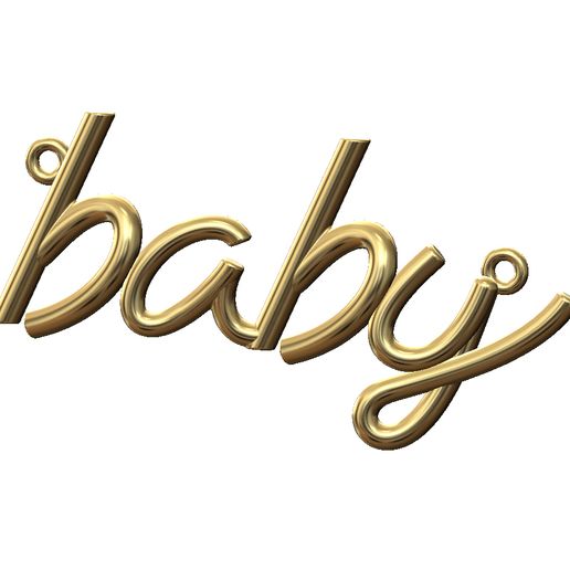 Baby name 3d letters wire pendant and charm