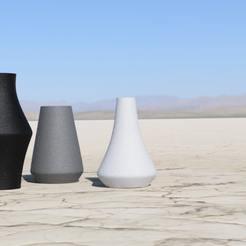 VASO-SERIE-BLACK-RENDER-3.png Archivo STL gratis Set Jarrón・Diseño por impresión en 3D para descargar