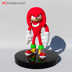 |@ | ZENBRUSH3D knuckles - Sonic 3D PRINTING - STL