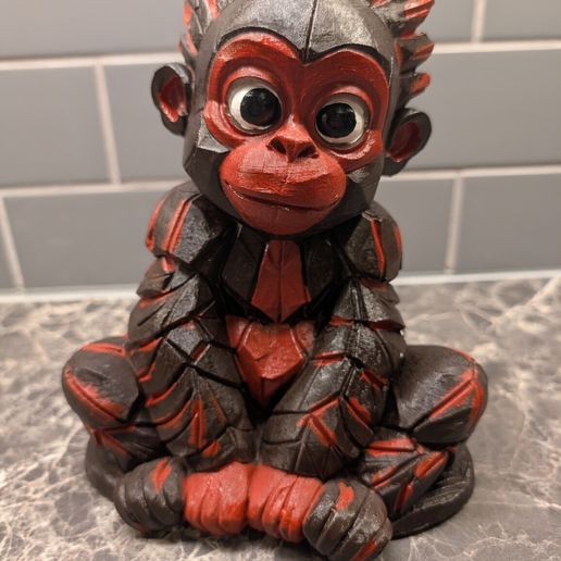 Lava Guardian Baby Monkey STL – Cute Dark Fantasy Statue for 3D Printing