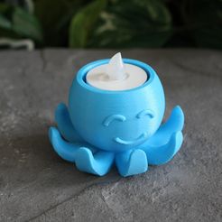 cleanup.jpg STL file Octopus Tea Light・3D printable design to download