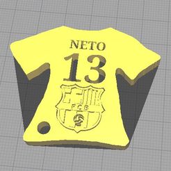 13-neto.jpg STL file BARCELONA KEYRING - NET - 13 La Liga・3D printer model to download, TheAlberto719