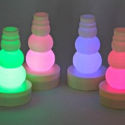 IMG_8452_display_large.JPG Free STL file Parametric LED Tea Light Snowman Hat・Model to download and 3D print
