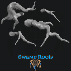 Swamp Roots R Ch> Ci ef A Fichier STL Racines des marais・Objet imprimable en 3D à télécharger, Blue_moon_workshop