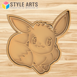 EEVEE.png Eevee pokemon cookie and dough cutter - cookies