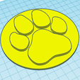 1.PNG dog paw coaster simple