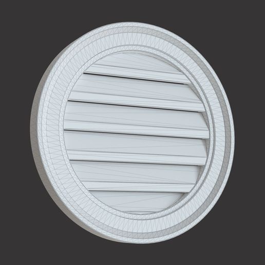 8.3.jpg 99 polyurethane Round Gable Vents 3D model