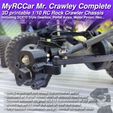 MRCC_MrCrawley_Complete_14.jpg MyRCCar Mr. Crawley Complete. 1/10 Customizable RC Rock Crawler Chassis with Portal Axles and Gearbox