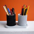desk-organizer-set-zigzag-and-twisted-pencil-holder.jpg Desk Organizer Set, Twisted & Zigzag Pencil Cups | Vase Mode