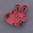 ConejoKawaii_2.png Kawaii Bunny. Easter cookie cutter: Stamper and cutter. Kawaii bunny. Easter Cookie Cutter. Stamp & Cutter.