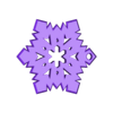 snowflake with one hole.stl Schneeflocken-Kette