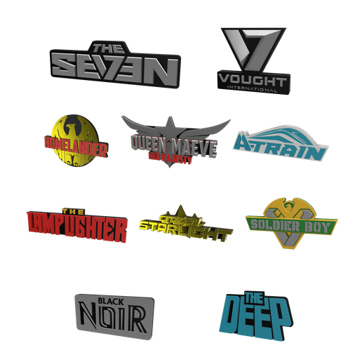 🦸 3D MULTICOLOR LOGO/SIGN The Seven (The Boys) Superhero