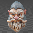 1.png Low Poly Male Dwarf Head - (STL, OBJ, FBX)
