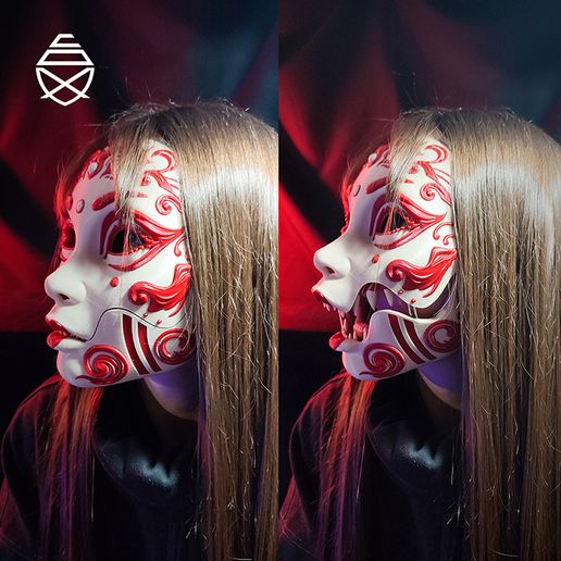🎨 Geisha Mask・ 3D File for 3D printing・Cults