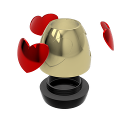 Hearts-Vase-WIth-Hidden-Container-Photo-2-v1.png Файл STL Ваза с сердечками и скрытым контейнером・Дизайн для загрузки и 3D-печати