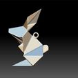 rabbit.jpg Fichier OBJ Pendentif Lapin Origami・Plan pour imprimante 3D à télécharger