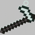 color_3.png Minecraft hoe for your keychain in pixel style
