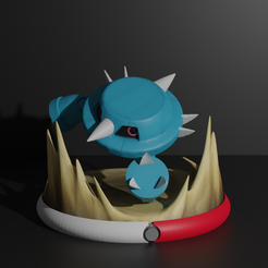 Metang5.png Файл STL 3D-печатная модель покемона Метанга・Шаблон для 3D-печати для загрузки