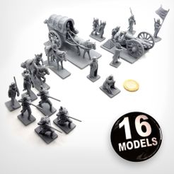 Mini_Napoleonic_Soldiers_Full_Badge_02.jpg Fichier STL Mini Napoleonic Soldiers Bundle Pack.・Objet pour imprimante 3D à télécharger