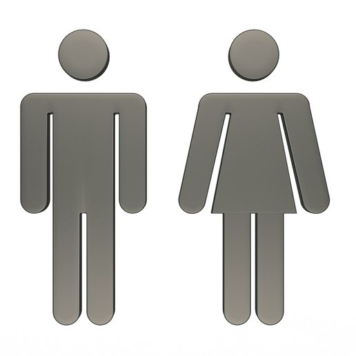 Male and Female Symbol 3D model