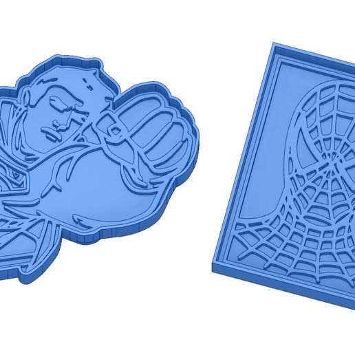 Biscuit Moulds - Captain América - Superman -Spiderman - Winnie the pooh - Winnie the pooh - Cookie cutter - Cookie cutter- Biscuit cutter - 3D model önizlemesi