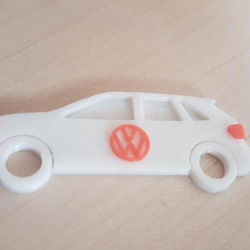 VW car key ring - 3D model önizlemesi