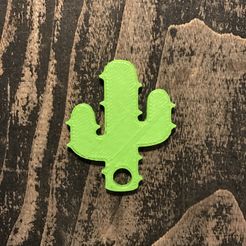 1.JPG Free STL file Cactus keychain or pendant・3D print design to download