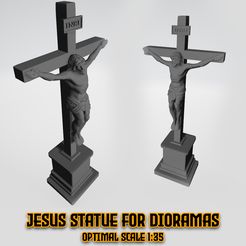 1.jpg Jesus Statue with cross for dioramas