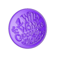 Botón Willy Wonka The Chocolate Factory.stl Sweetly Magical Button: Willy Wonka & The Chocolate Factory