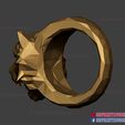 Tiger_Ring_Lowpoly_3dprint_06.jpg Tiger Ring Low Poly - Jewelry - Rings - Costume Cosplay 3D print model