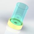 Tampa_Com_Cilindro-De_60.0xDi_54.5x100mm.jpg Fichier STL Refroidisseur d'eau personnalisé - Réservoir・Design pour impression 3D à télécharger, diogopaes