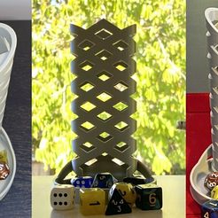 Circular_Criss_Cross_Tower_1.jpg Free 3D file Criss Cross Dice Tower - Circular Remix・Model to download and 3D print
