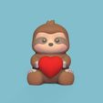 Cod112-Sloth-Heart-1.jpeg 3D file Sloth Heart・3D printable model to download