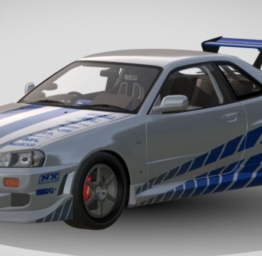 1999 Nissan Skyline GTR R34 C-West 2F2F – Modello 3D gratuito STL