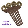 Hair-comb-10-v6-00.jpg FRENCH PLEAT HAIR COMB Multi purpose Female Style Braiding Tool hair styling roller braid accessories for girl headdress weaving fbh-10 3d print cnc