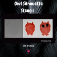 Owl-Silhouette-Stencil.png Owl Silhouette Stencil