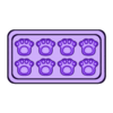 dogpaw_x8_positive.stl 20 Jelly Candy Molding Collection - Gummy Mould