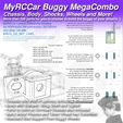 MRCC_Buggy-MegaCOMBO_16.jpg MyRCCar OBTS Buggy Mega COMBO, including Chassis, Body, Shocks, Wheels, HEX, and Motor Pinions