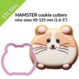 etsy-view1.jpg HAMSTER cookie cutters, nine sizes, cute animal cookies