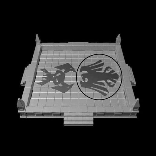 Gothic Dice Tray Insert Half #8 - 3D model önizlemesi