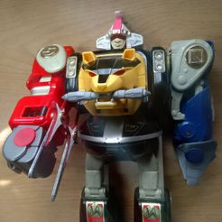 01.jpg 90s bandai power rangers ninja megazord / kakuranger Goshin Gattai Kakure Daishogun pieces kit