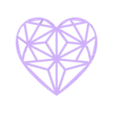 Corazon M geometrico 8cm.stl Geometric Heart Cookie Cutter Geometric Heart Cookie Cutter