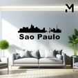 Sao-Paulo.png Wall silhouette - City skyline Set