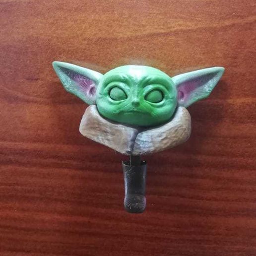7.jpeg STL file Baby Yoda key holder・3D print design to download, Aslan3d