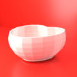 mac4.png Heart vase flower pot Lowpoly Valentine's Day
