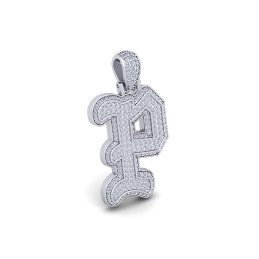 capital latter  P 3d Model and Render 3D model