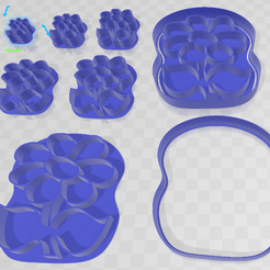 2021-05-05_14-03-31.png STL file cookie cutter flower set・3D print model to download