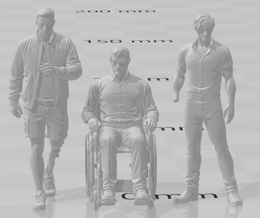 👨 Man Person With Disability PWD・ STL File for 3D printing・Cults