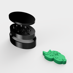 Ž3.png Archivo STL Molde de bomba de baño de tortuga・Diseño imprimible en 3D para descargar